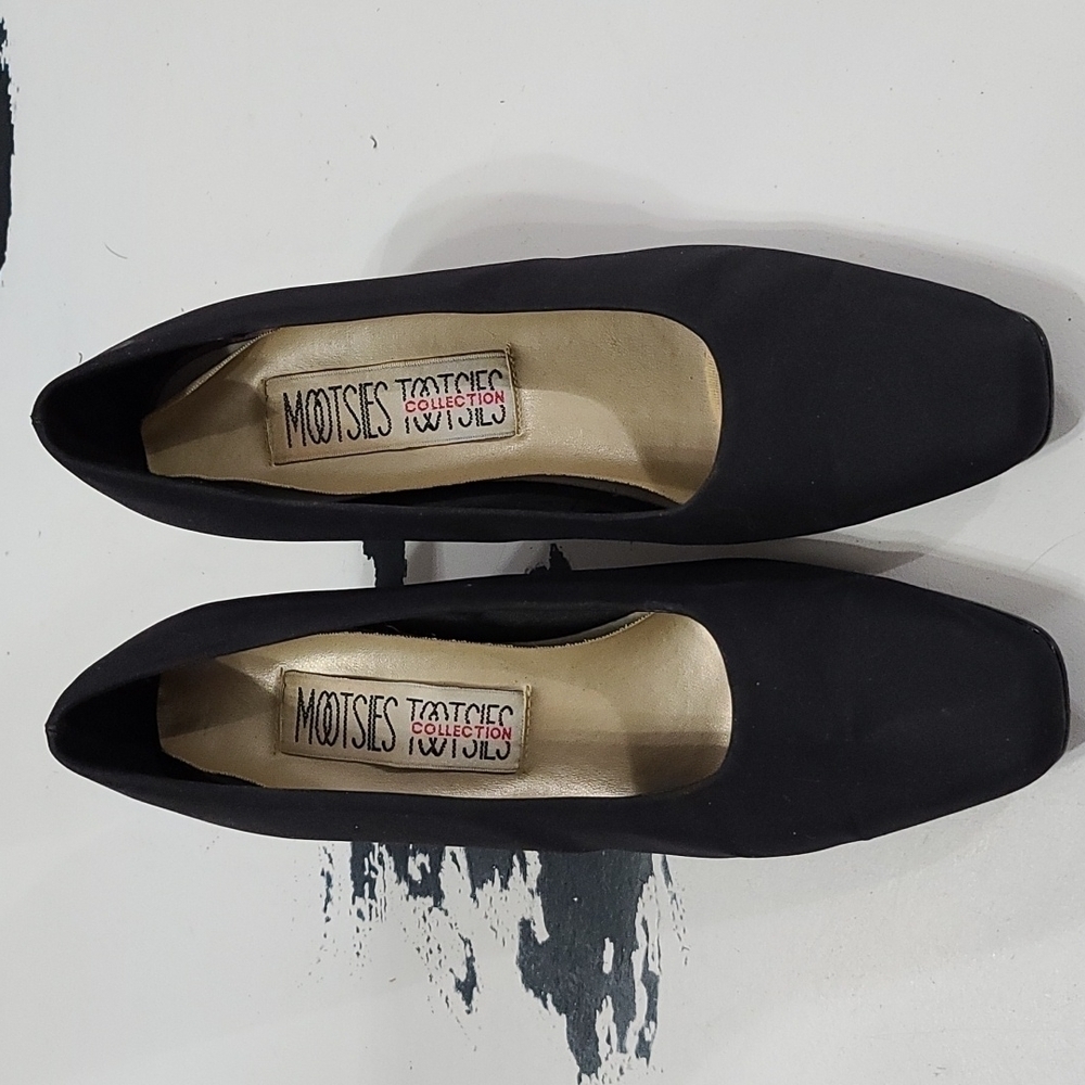 Mootsies Tootsies Heeled Pumps‎ Black Slip-ons Comfort Size 8.5 GUC READ